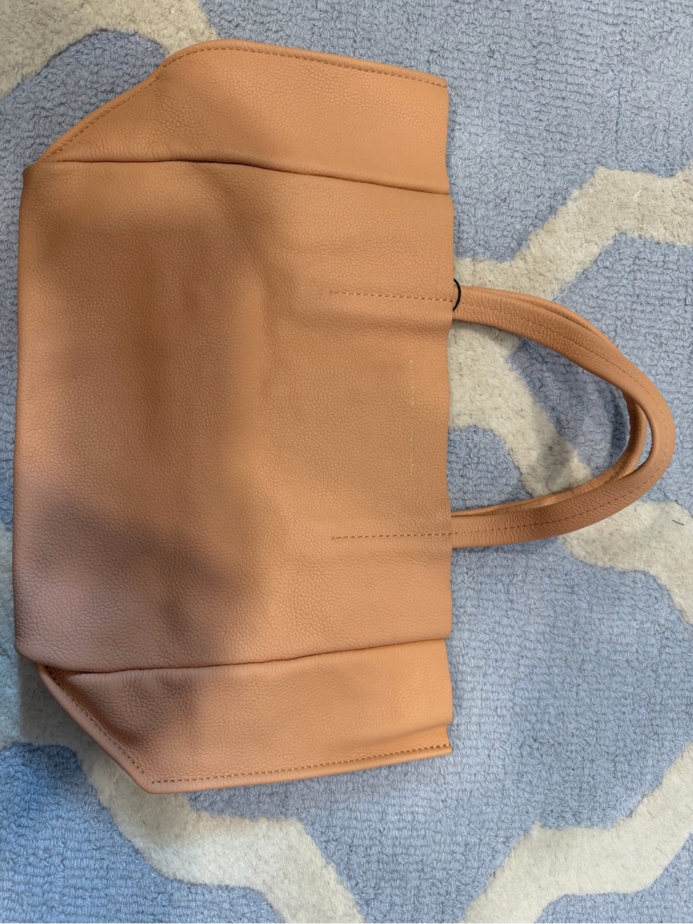 Peach Leather Tote Bag - Women's Carryall